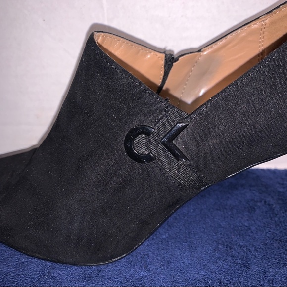 Calvin Klein Women’s 8.5 Shoes Jessy Point Toe Ankle Boot Stiletto Heel Black - Picture 4 of 7